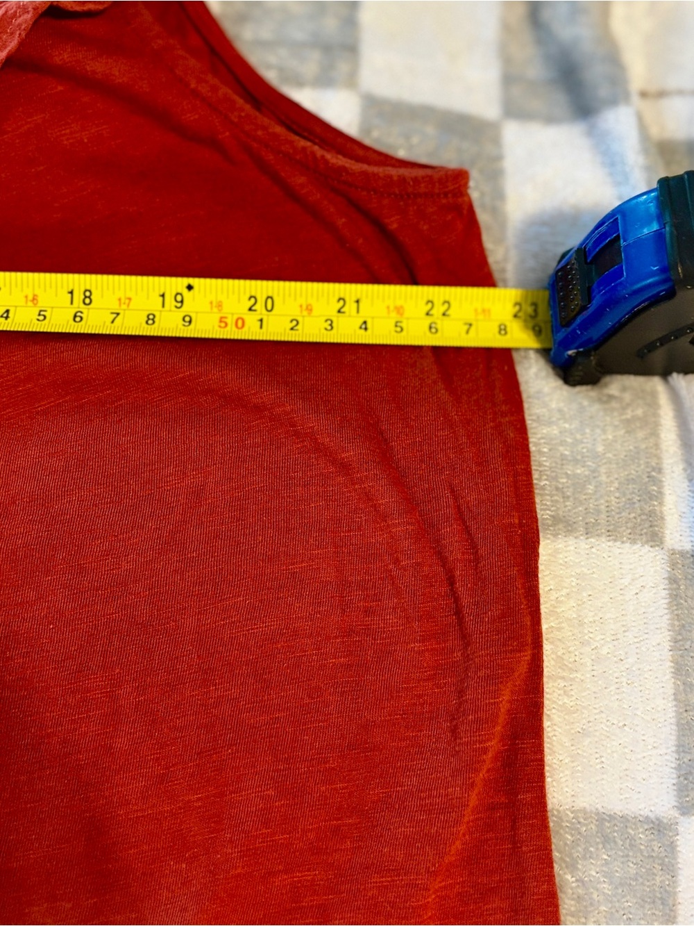 Maurices 1X Rust Ruffle Sleeve Cotton Blend Tank Top Boho Button Front - Picture 7 of 8